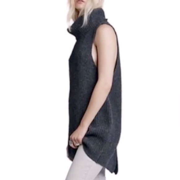 FREE PEOPLE Need It Now Sleeveless Split Back Sweater - Picture 3 of 4